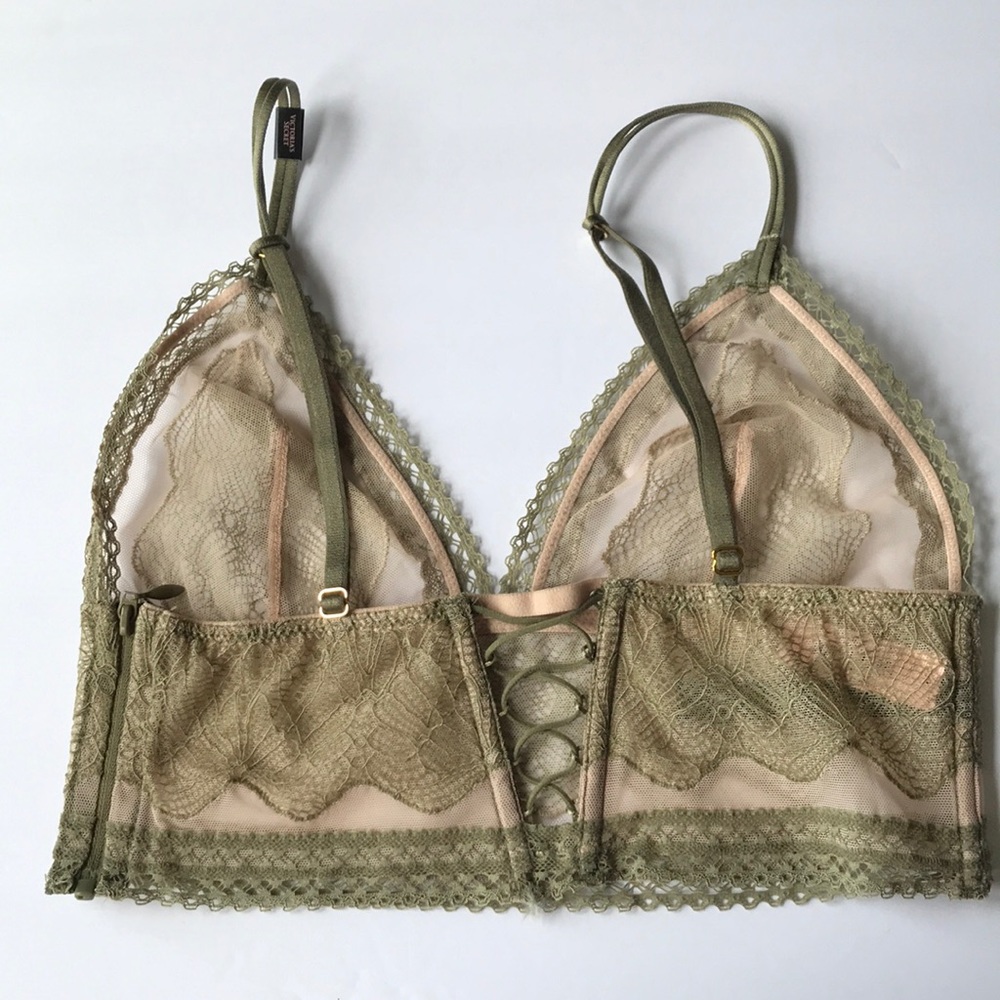 Victoria’s Secret Lace & Mesh Long Line Bralette S - Picture 3 of 3